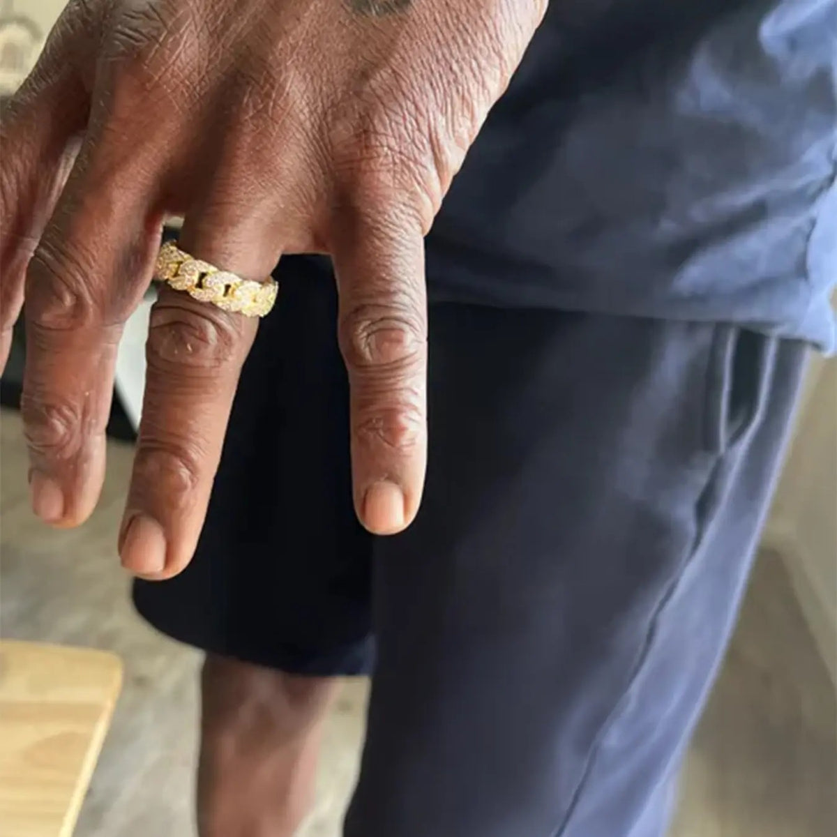 Classy Iced Out Cuban Link Ring