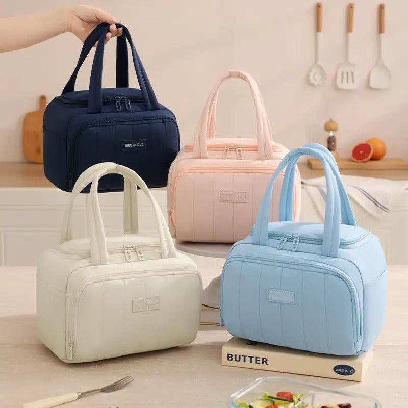 Classy Quilted Insulated Lunch Tote