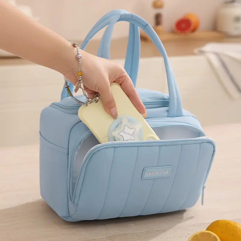 Classy Quilted Insulated Lunch Tote