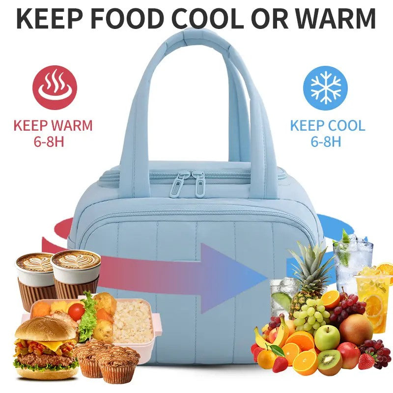 Classy Quilted Insulated Lunch Tote