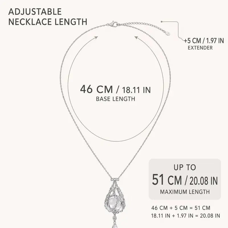 Dainty Crystal Cage Sphere Necklace