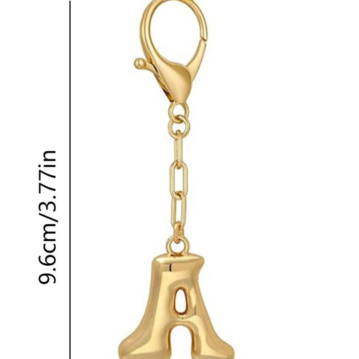 Elegant Puffy Initial Bag Charm