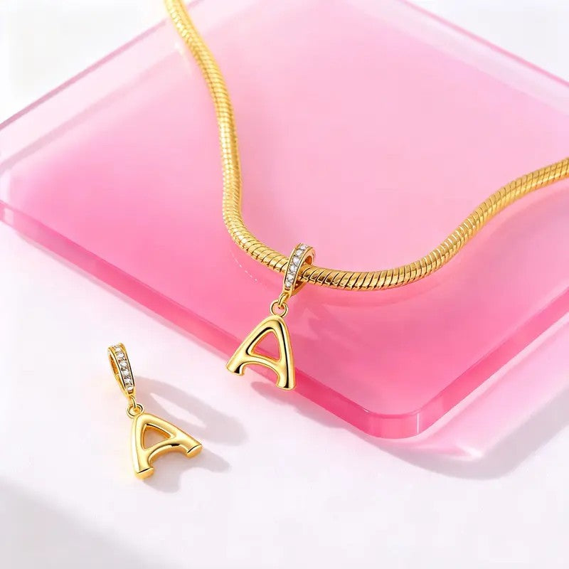 Dainty Cubic Zirconia Initial Pendant