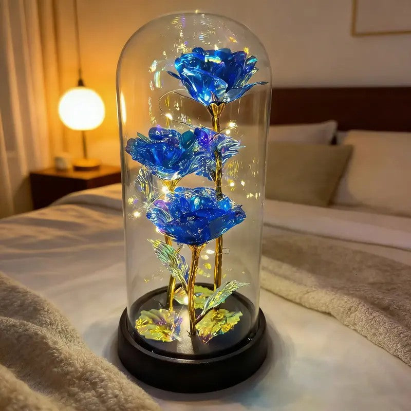 Romantic Illuminated Eternal Rose Display