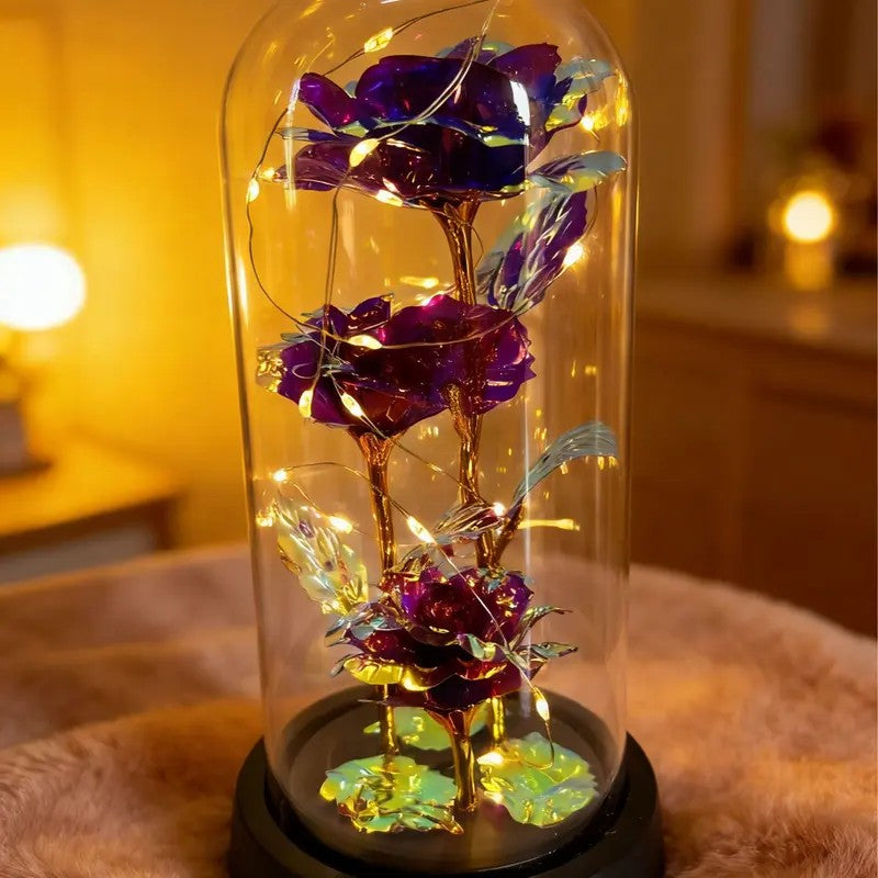 Romantic Illuminated Eternal Rose Display