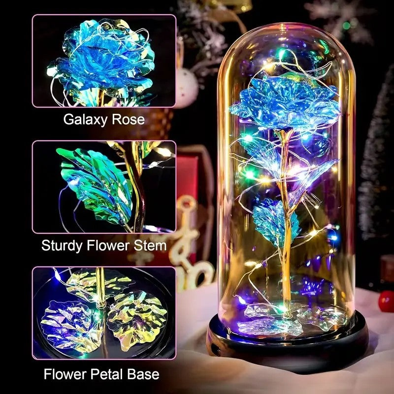 Romantic Illuminated Eternal Rose Display