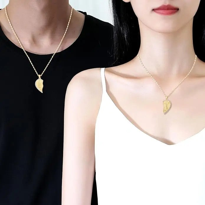 2pc Romantic Virgin Mary Heart Necklace Set