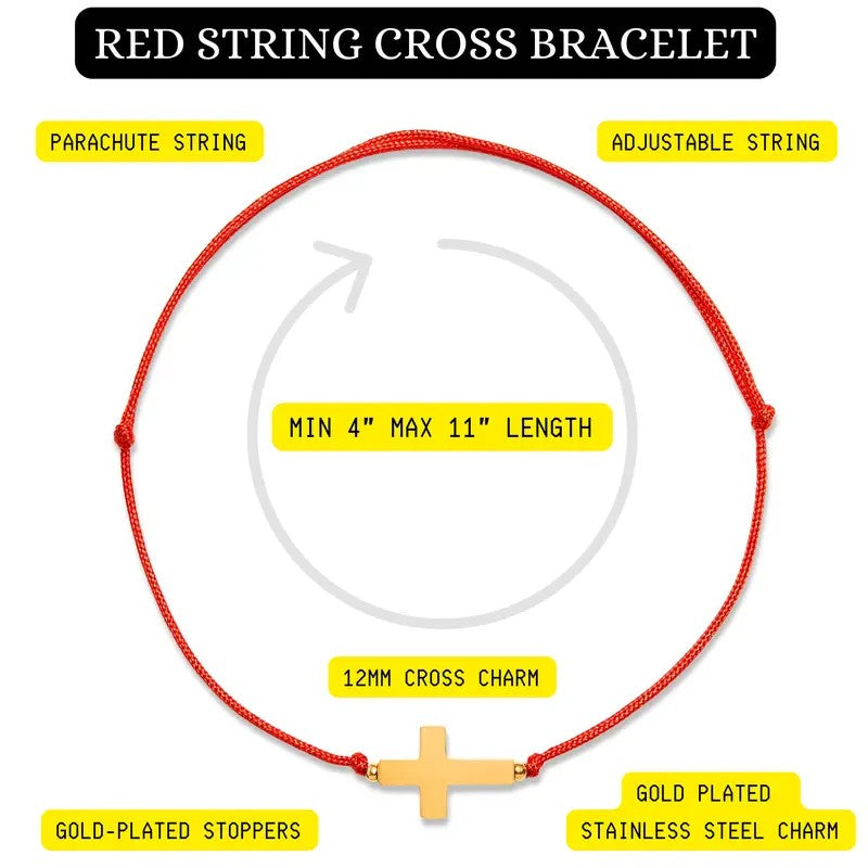 Adjustable Christian Faith Cord Bracelet