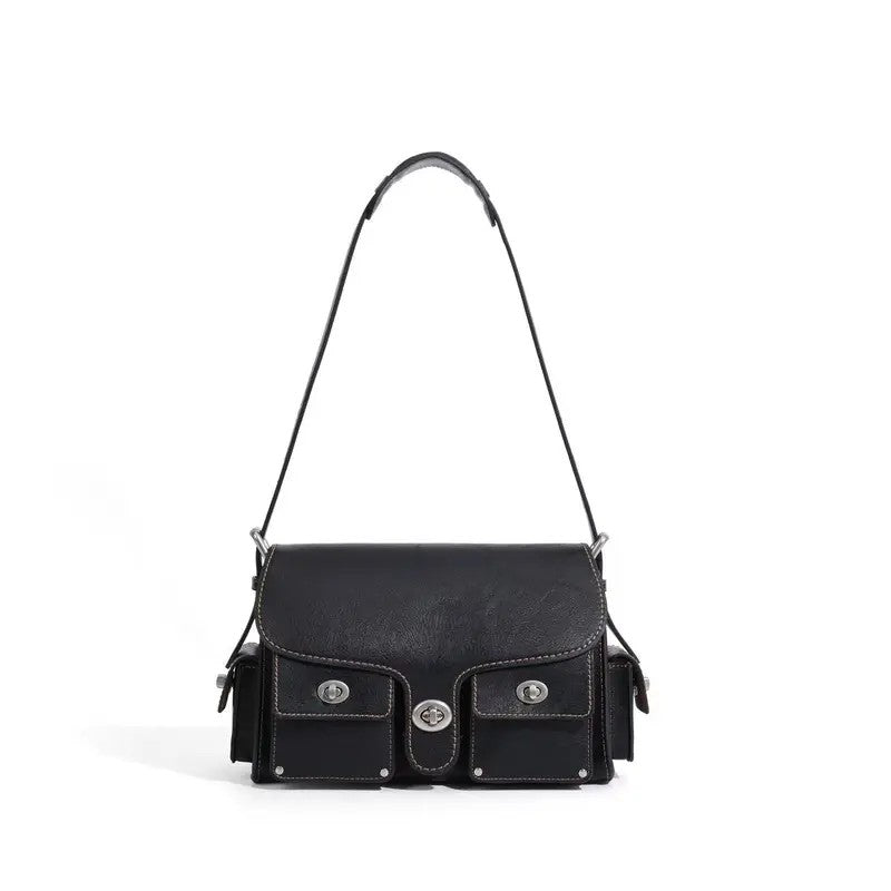 Elegant Turnlock Crossbody Bag