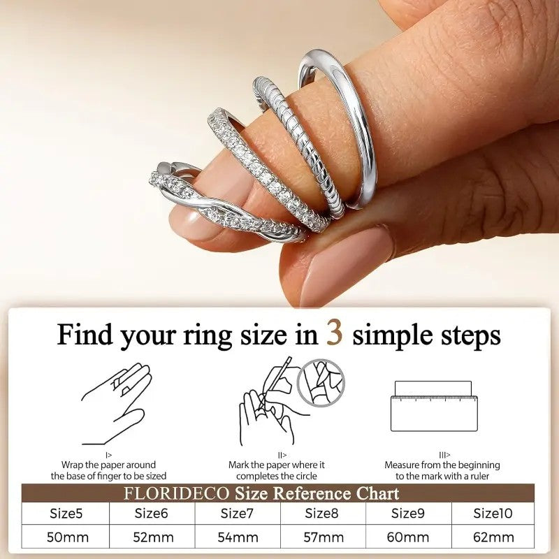 14k Dainty Pave & Twisted Stacked Ring Set