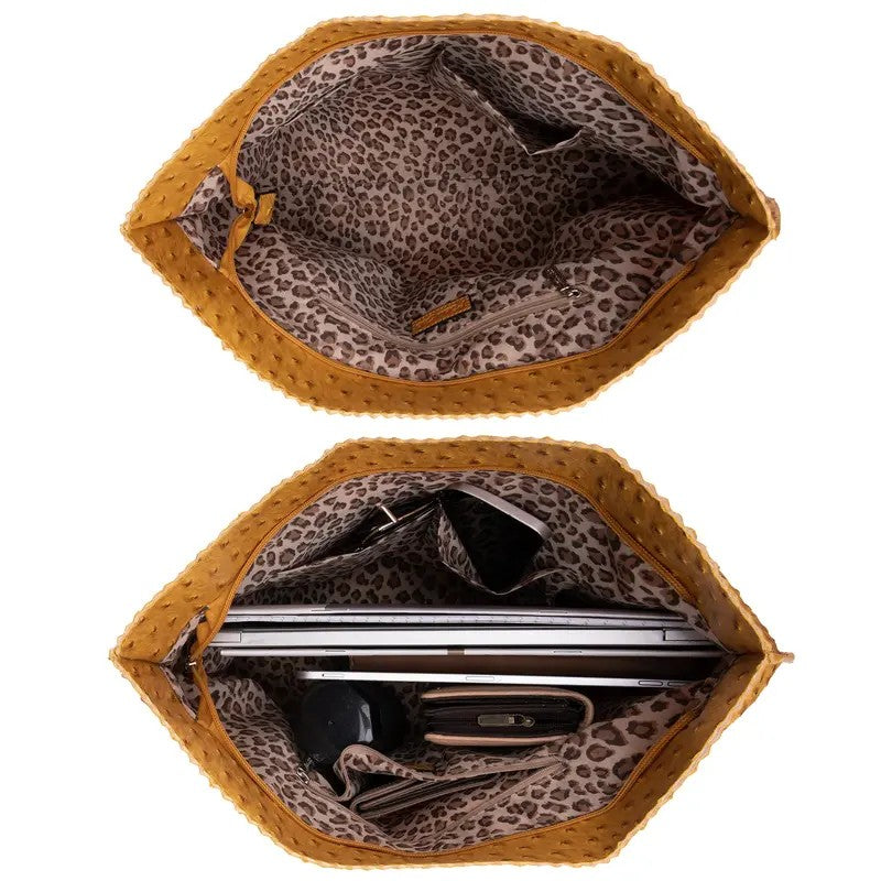 Chic Ostrich Texture Tote Bag