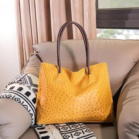 Chic Ostrich Texture Tote Bag