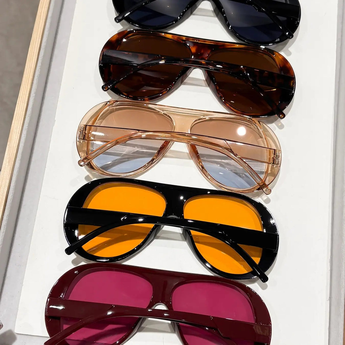 5pc Classy Mixed Oversized Sunglasses Set