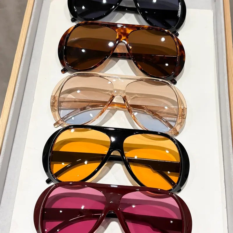 5pc Classy Mixed Oversized Sunglasses Set