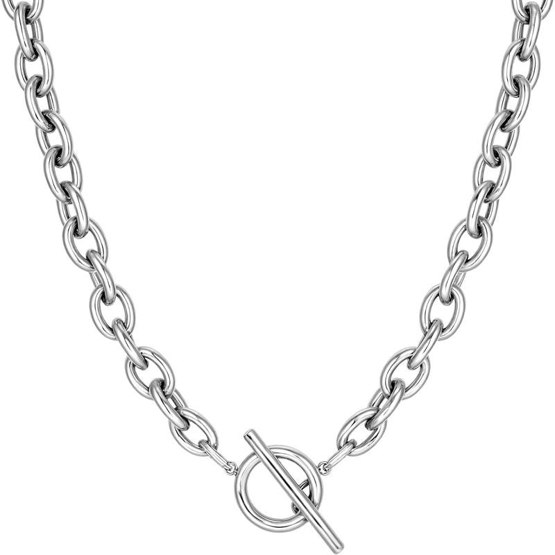 Classy Chunky Paperclip Toggle Necklace