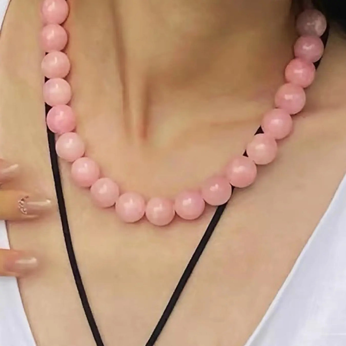 Dainty Peridot Stone Beaded Choker Necklace