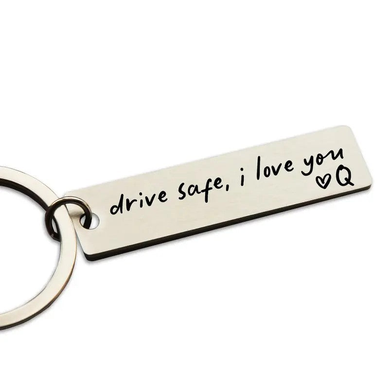 Romantic Drive Safe Rectangular Keychain