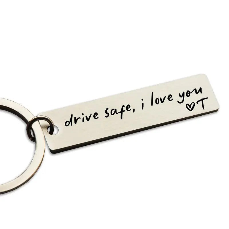 Romantic Drive Safe Rectangular Keychain