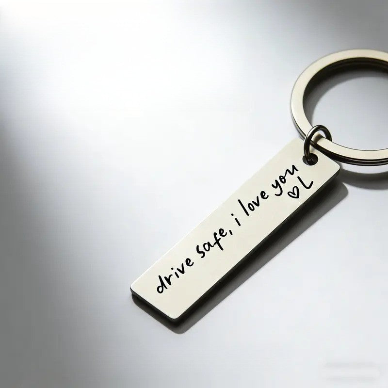 Romantic Drive Safe Rectangular Keychain