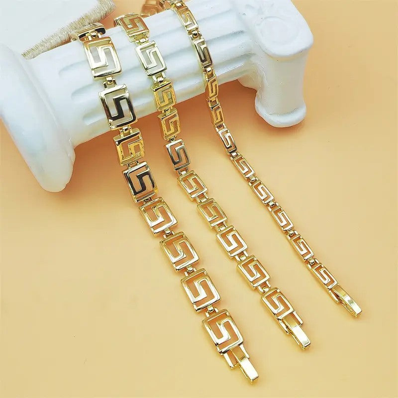 Classy Geometric Link Bracelet