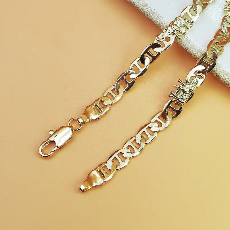 18k Retro Elephant Chain Link Bracelet