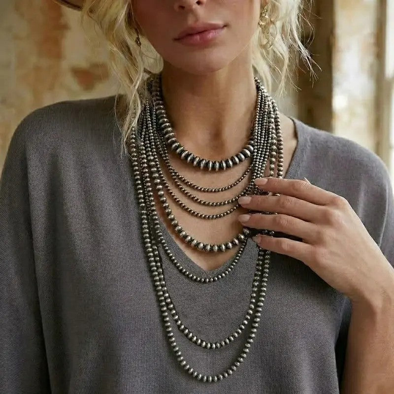 Vintage Inspired Layered Bead Necklace