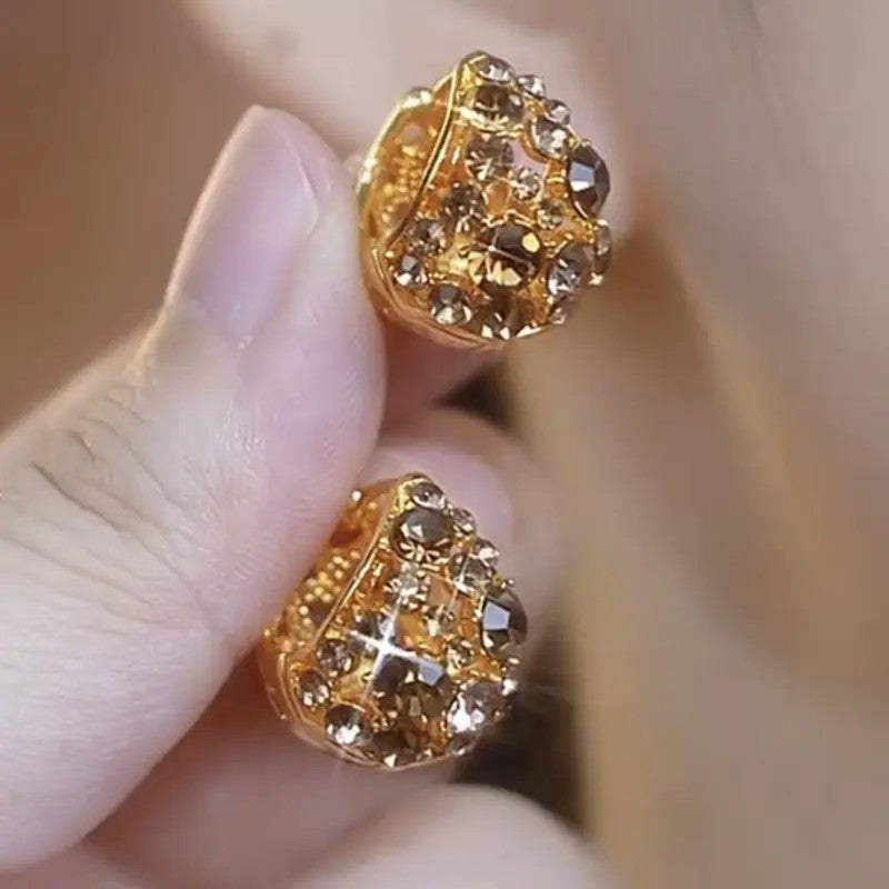 14k Classy Champagne Teardrop Earrings