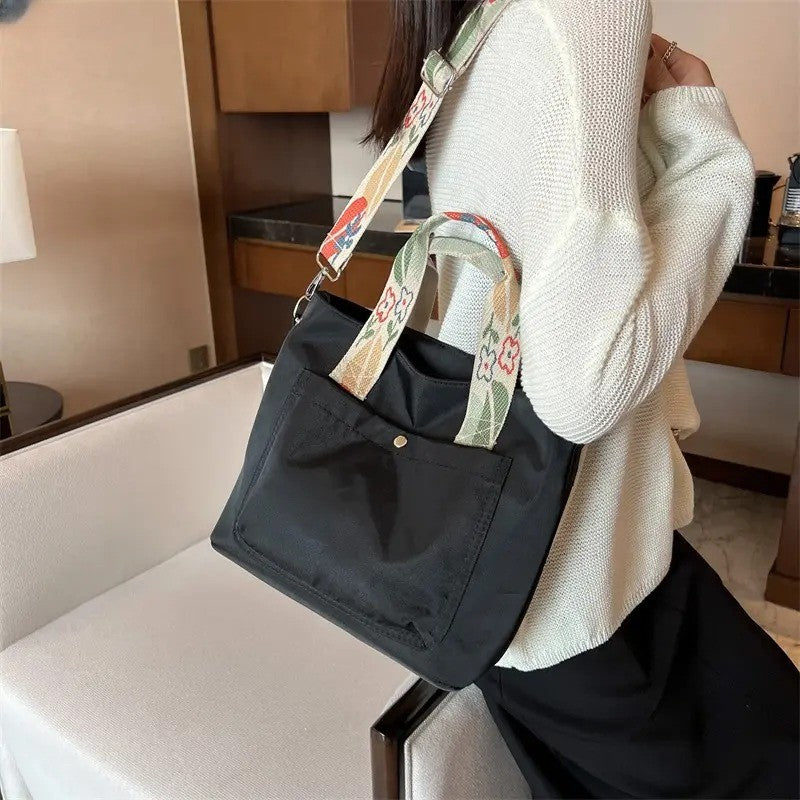 Casual Floral Nylon Tote Bag
