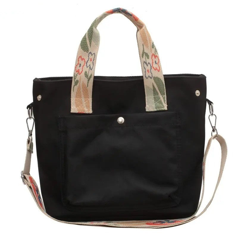 Casual Floral Nylon Tote Bag