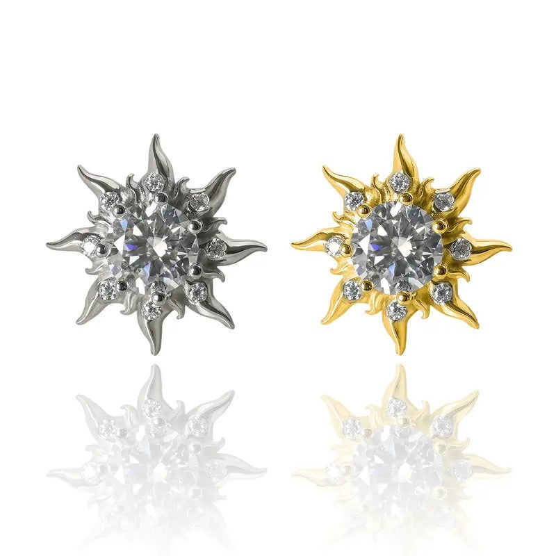 Classy Sunburst Stud Earrings