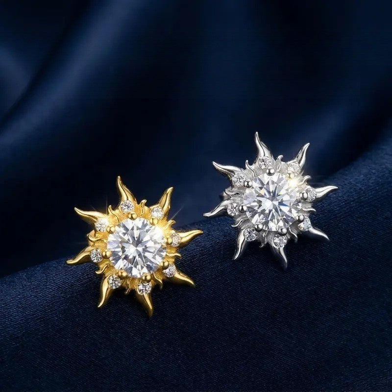 Classy Sunburst Stud Earrings