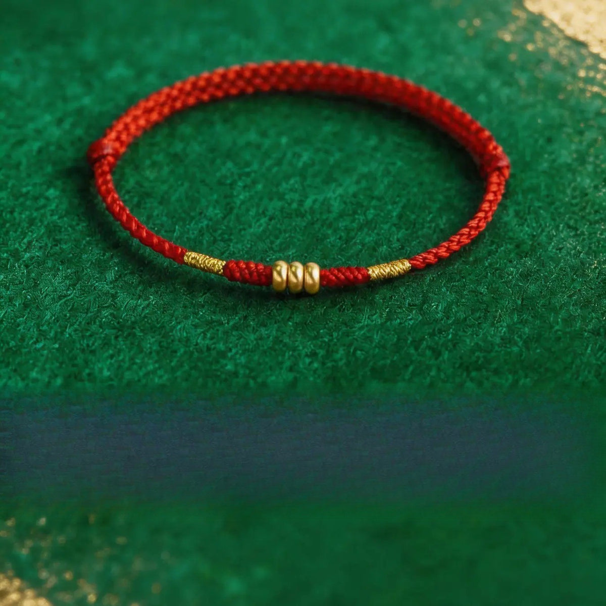 Dainty Red Woven Bead Bracelet