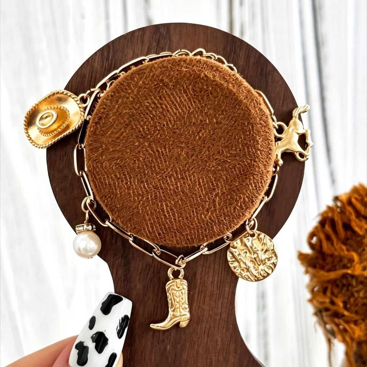 Boho Western Cowboy Charm Bracelet
