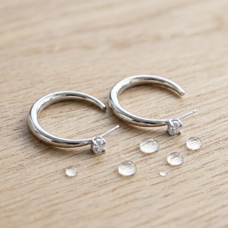 Classy Sculpted Crescent Drop Earrings