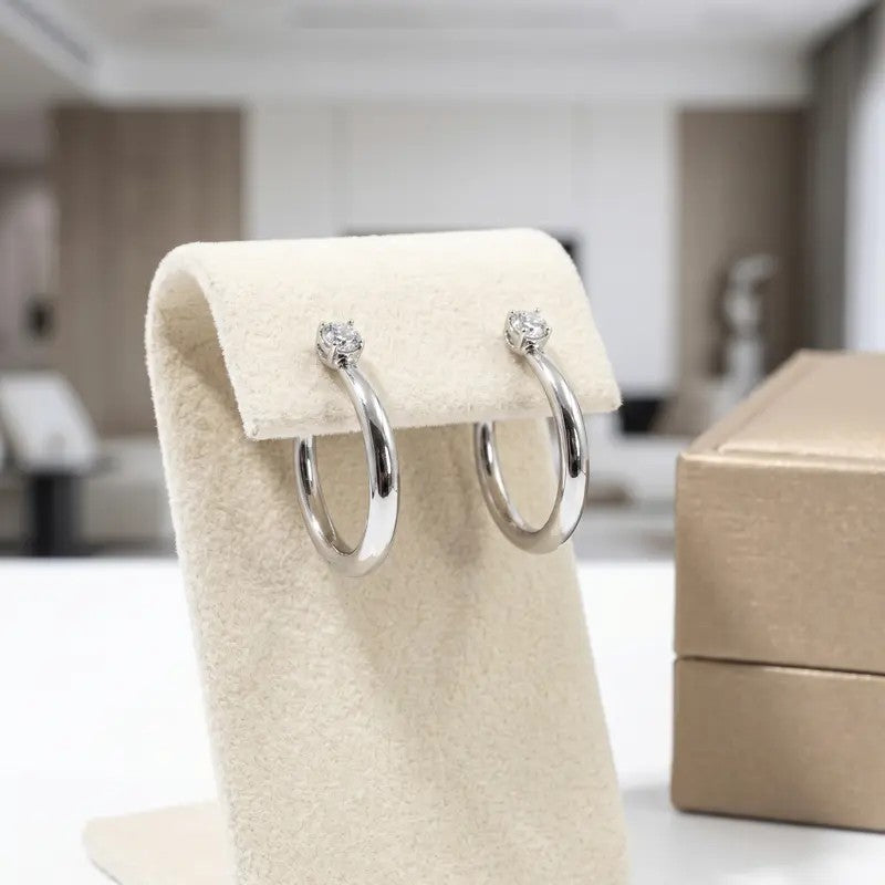 Classy Sculpted Crescent Drop Earrings