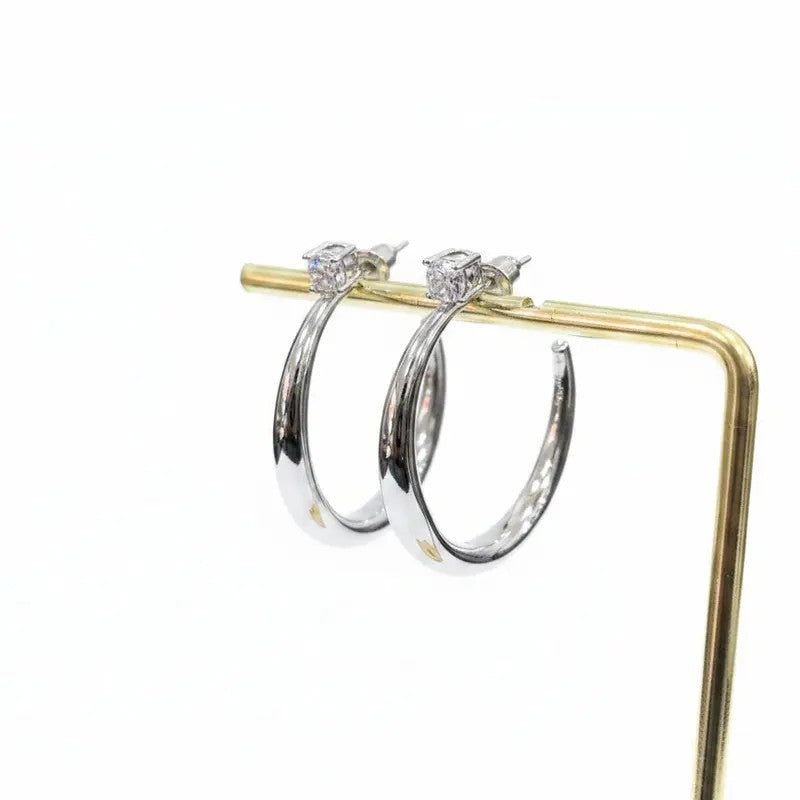 Classy Sculpted Crescent Drop Earrings