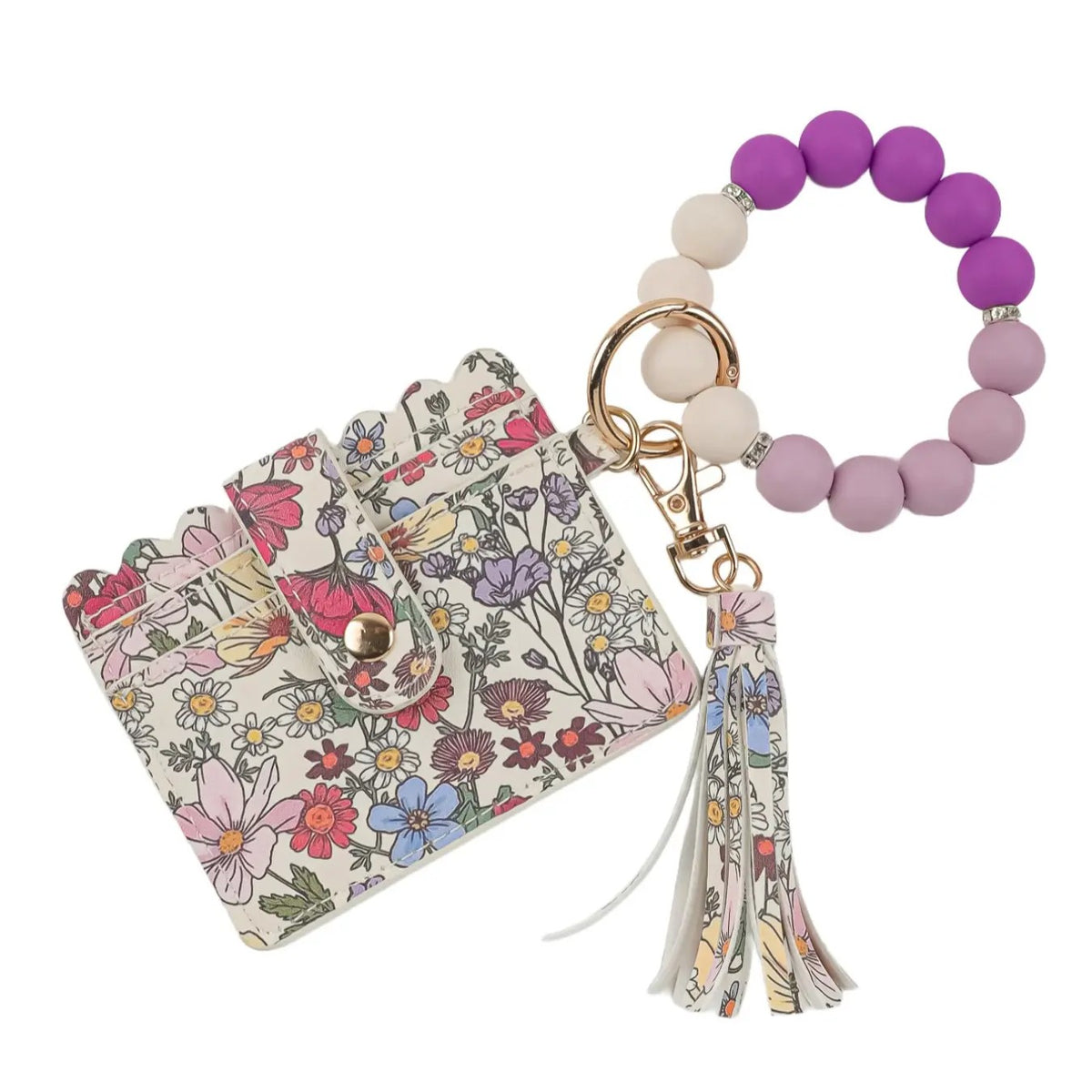 Boho Leopard Print Beaded Card Holder