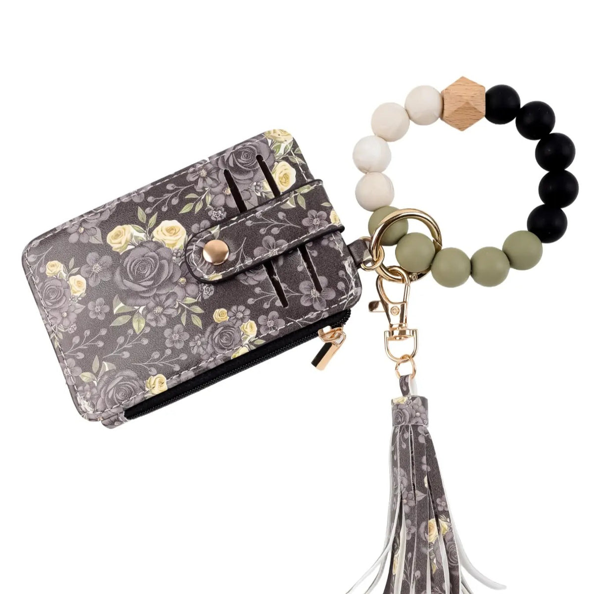 Boho Leopard Print Beaded Card Holder