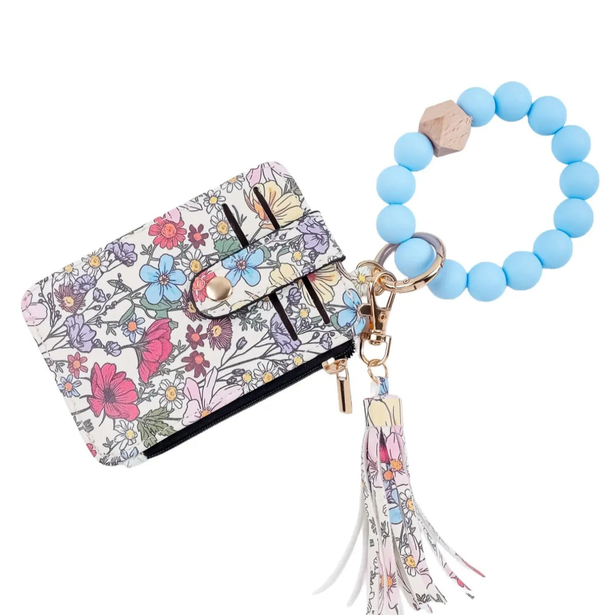 Boho Leopard Print Beaded Card Holder