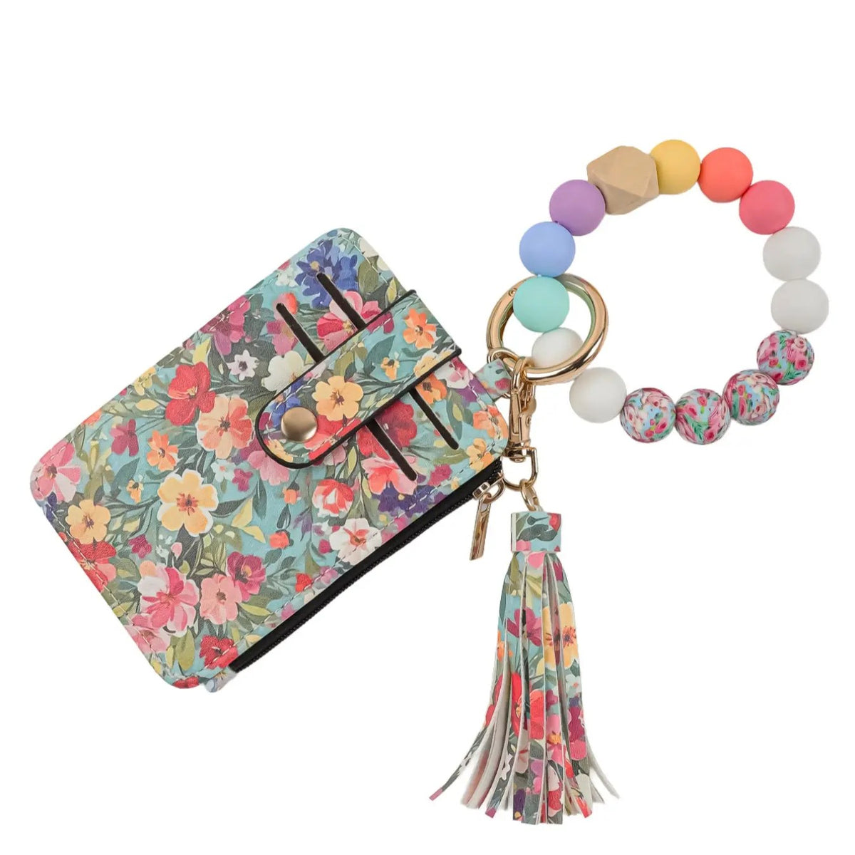 Boho Leopard Print Beaded Card Holder