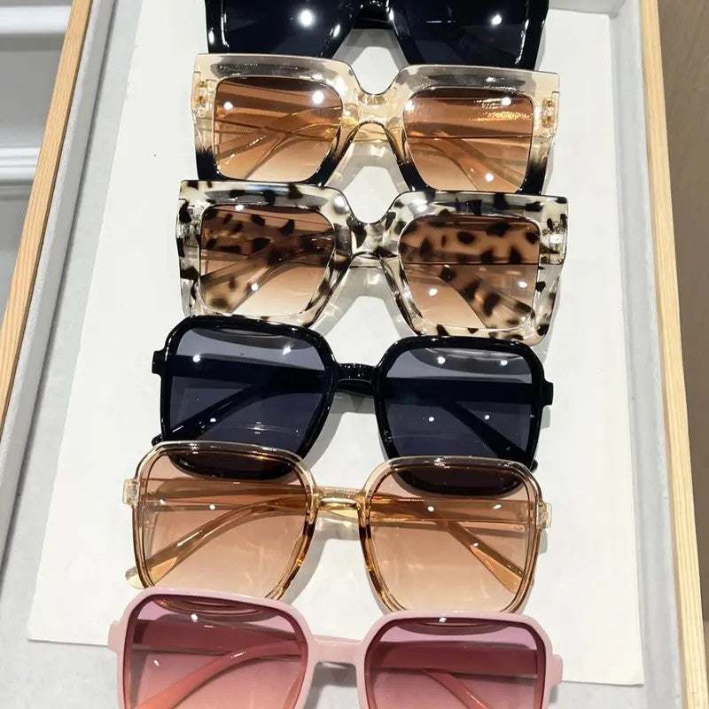 6pc Classy Oversized Square Sunglasses Set