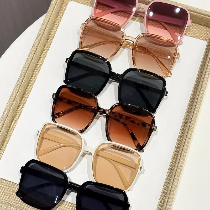 6pc Classy Oversized Square Sunglasses Set