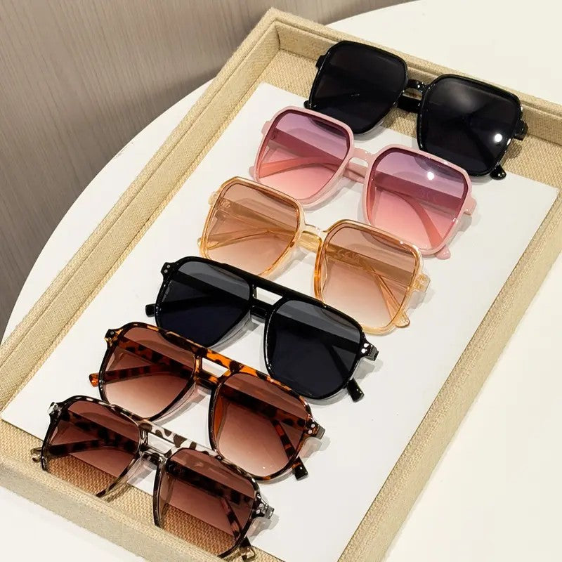 6pc Classy Oversized Square Sunglasses Set