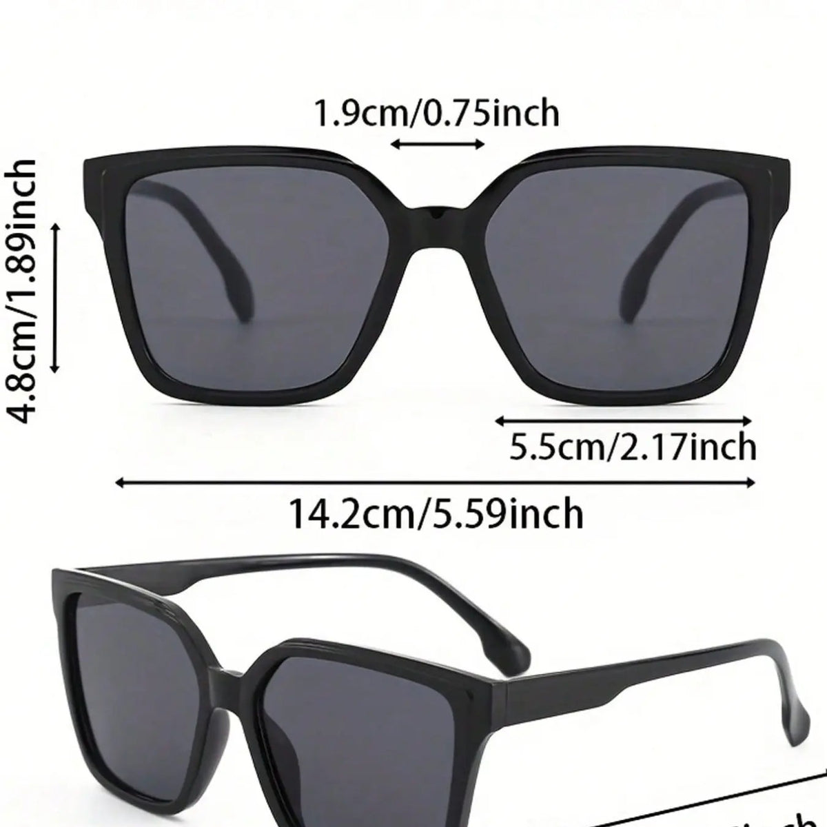 6pc Classy Oversized Square Sunglasses Set