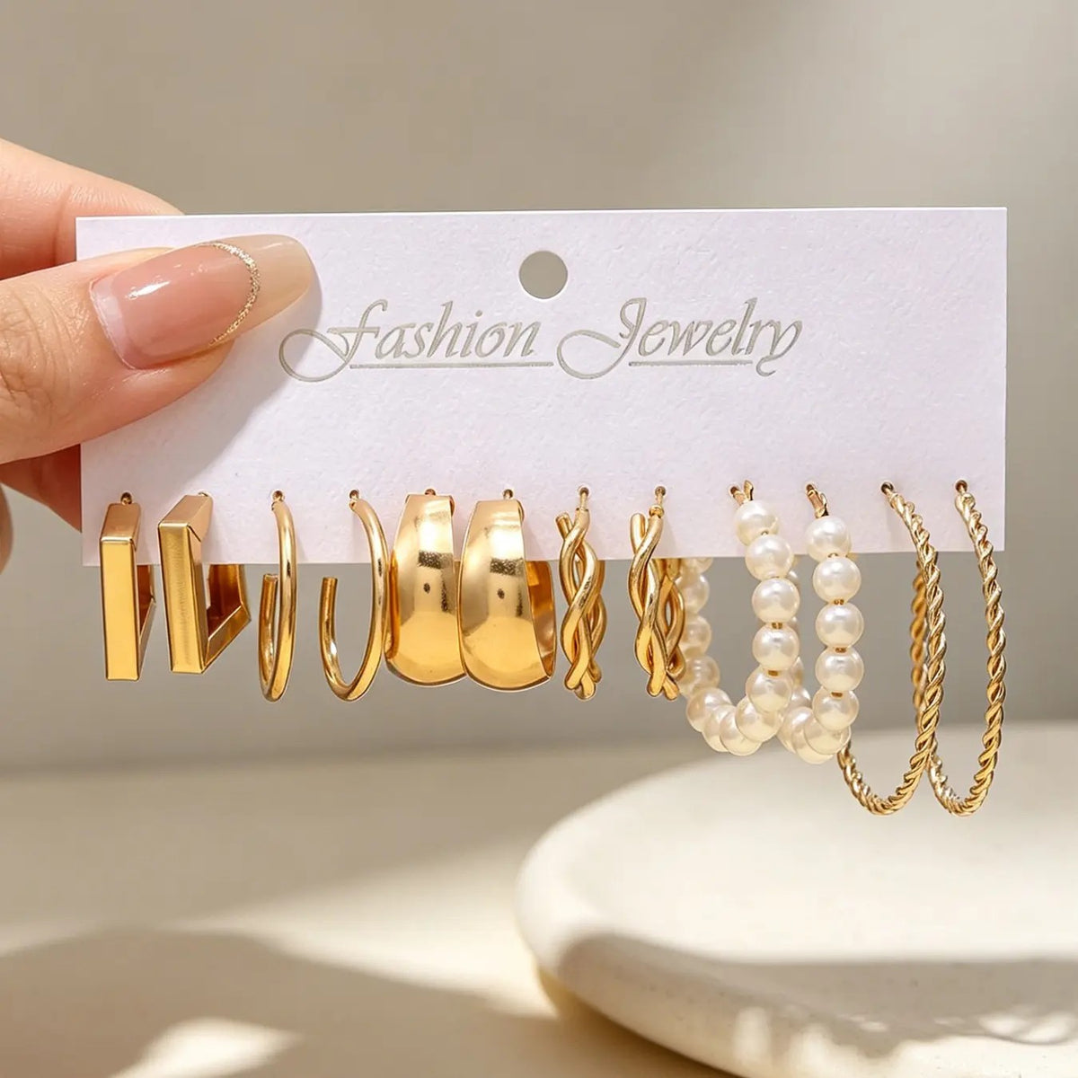 24pc Boho Textured Hoop Earring Set