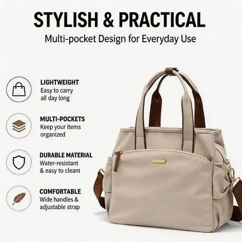 Classy Convertible Nylon Tote Bag