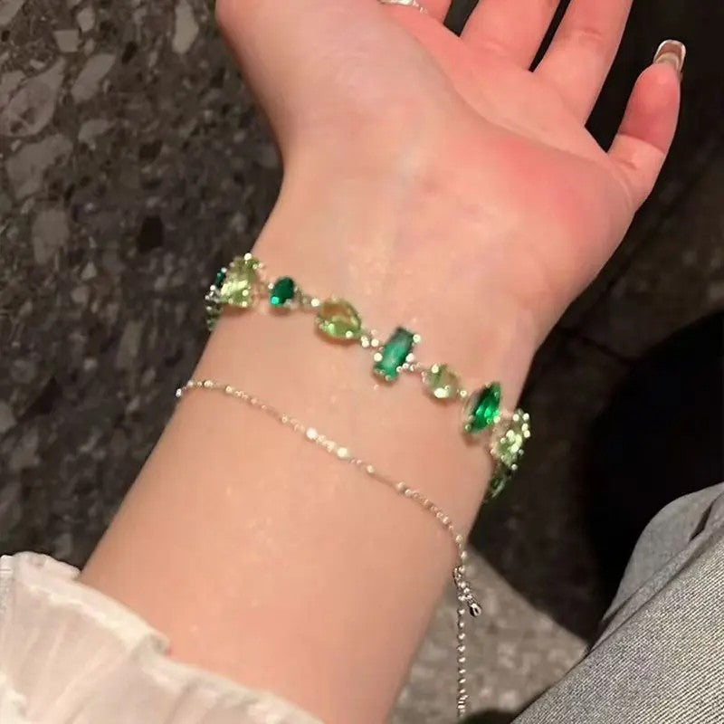 Classy Mixed Cut Rainbow CZ Bracelet