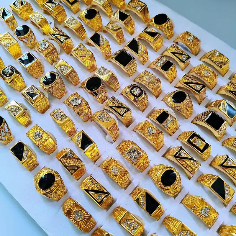 28pc Vintage Geometric Stackable Ring Set