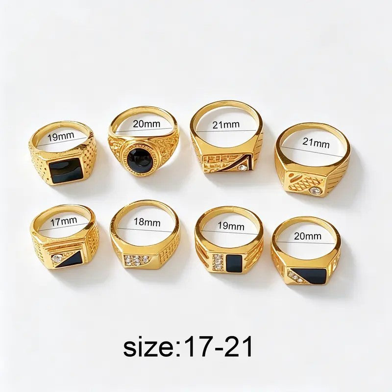 28pc Vintage Geometric Stackable Ring Set