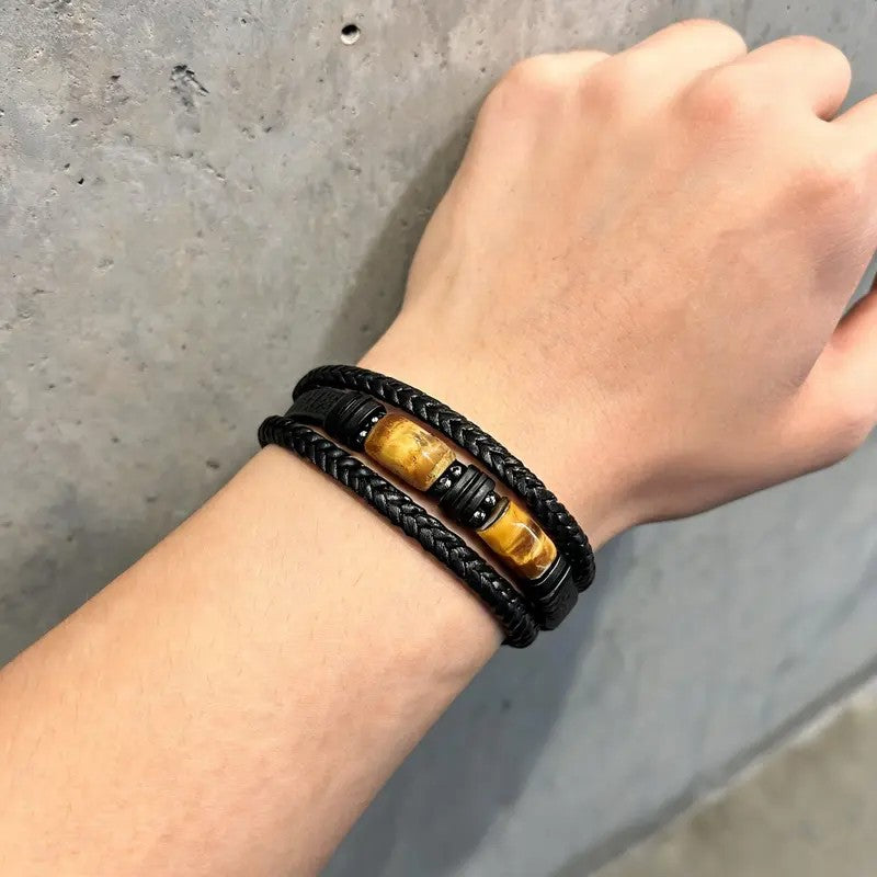 Boho Braided Tiger Eye Bracelet